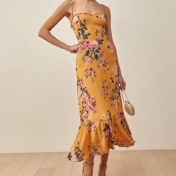 Reformation Dresses & Skirts - Reformation Enya Floral Dress Yellow 0